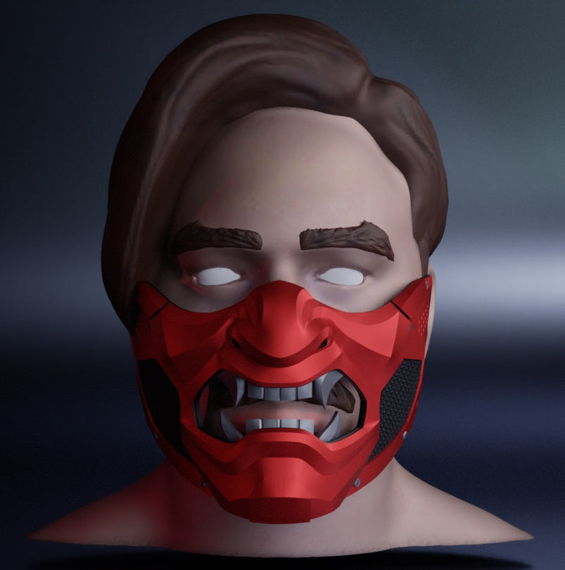 Oni Mask: Wearable 3D Print File