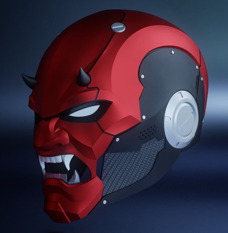 Oni Helmet V2: Wearable 3D Print File