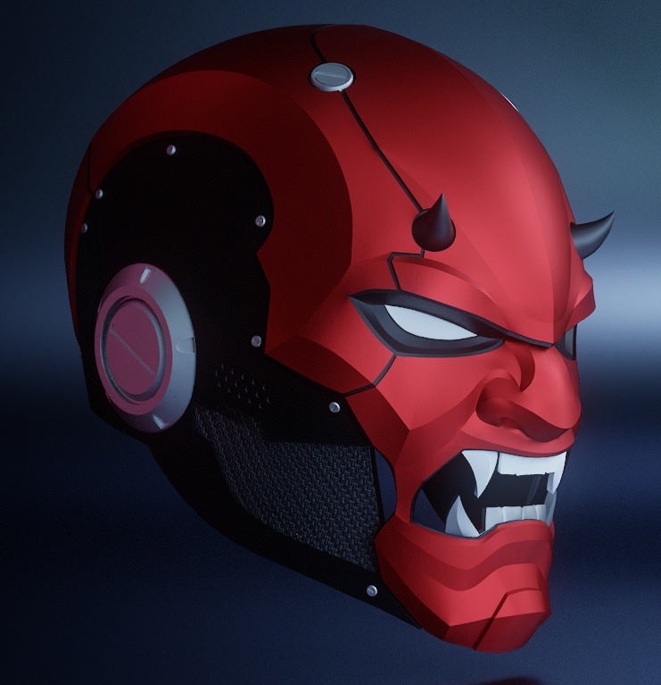Oni Helmet V2: Wearable 3D Print File