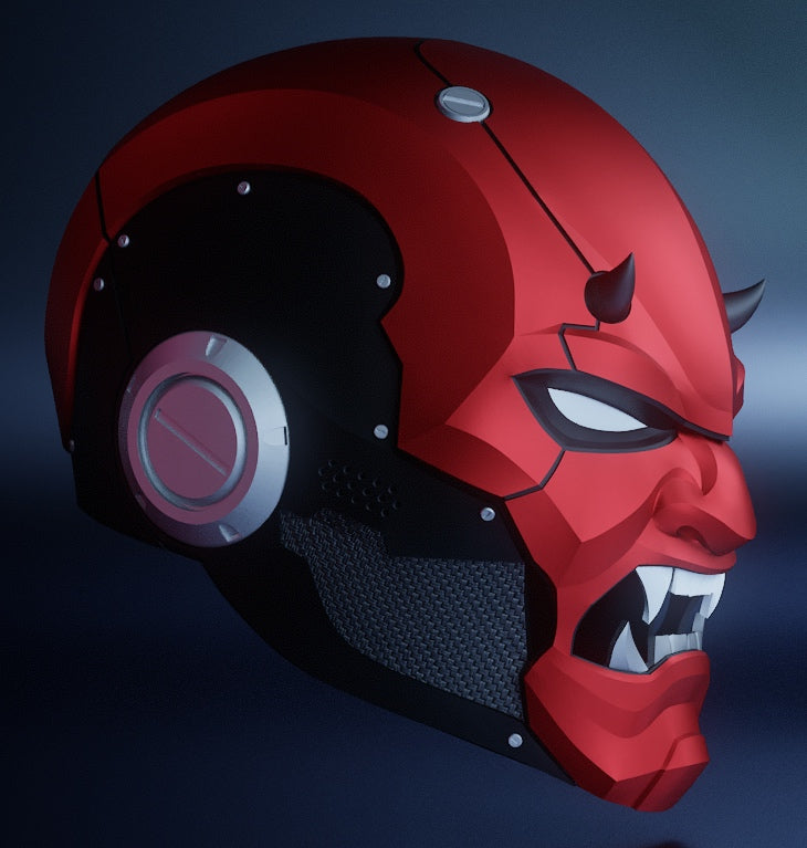 Oni Helmet V2: Wearable 3D Print File